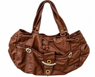 Brown Women’s Handbag Tote Purse PVC Multi Pocket Shoulder