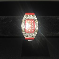 Bling Red Band Beautiful Unsex Watch ⌚️ 