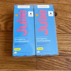 Julie Emergency Contraceptive, Two Boxes, Expire 12/25