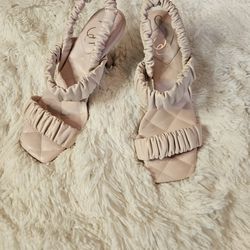 Sam Edelman  Marlena Strappy Pale Pink Leather Heels 
