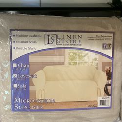 Loveseat With NEW Slipcover 