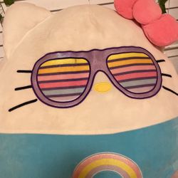 Big Hello Kitty Plushie With Glasses