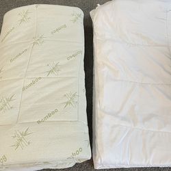 White Comforter and Mattress Topper-King Size (priced separately)