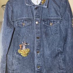 NWOT Cakeworthy Disney Pixar COCO Blue Jean Denim Jacket Un Poco Loco Size MED