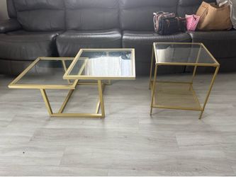 Gold / glass accent tables