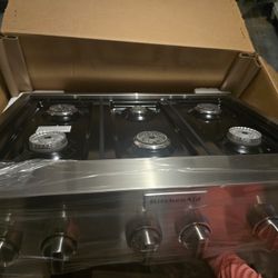 KitchenAid 36 Inch Wide 6 Burner Gas Rangetop with Three-Level Convertible Grates