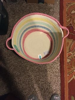 Large cotton rope basket