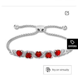 Ruby 2 Pc Bracelet & Earring Set