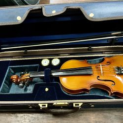   Heimer HV006 4/4 Violin w/ Bow & Hydrometer Hardshell Case 