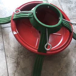 Red And Green Christmas Tree Stand Steel