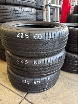 225/60r17 Three Yokohama Tires Available (ONLY 3 TIRES)