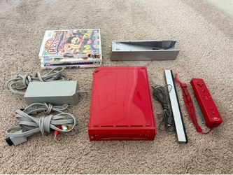 Nintendo Wii (Red Limited Edition) + 3 Games