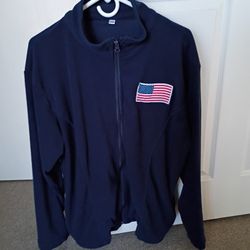 Blue USA Fleece Sweater L/XL Like New