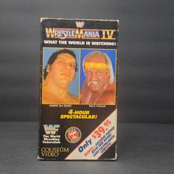 WrestleMania IV Coliseum Video VHS Pop Up Package Andre the Giant Hulk Hogan