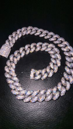 Cuban chain Moissanite iced out