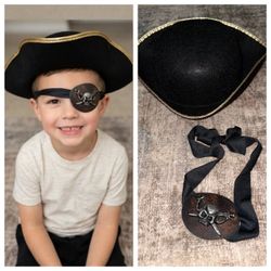 Kids Pirate Hat and Eye Patch Set Dress Up Costume