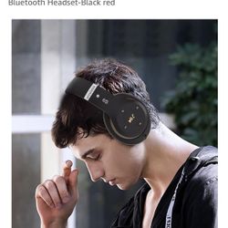 LOOPGANEN Bluetooth Headset-Black red