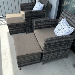 Patio Lounge Chair and Table Set