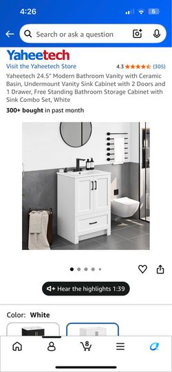 New bathroom vanity