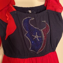 Texans Red White Blue Sequins Bull Dress