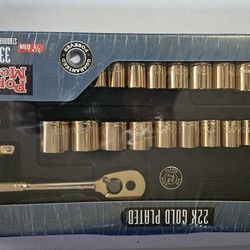 22 k Gold plated, 33 piece ratchet set