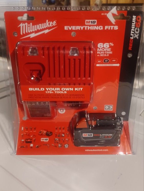 Milwaukee charger with XC5.0 battery