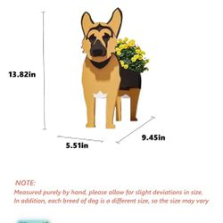 Dog Flower Pots,Cute PVC Dog Shaped Planter for Herb Garden,Animal Planter for Indoor Outdoor Plants,Gifts for Pet Lovers9.45 * 5.51 * 13.82in(German 