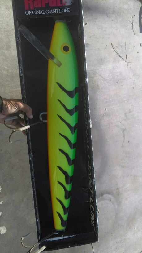 Giant Rapala fishing lure display