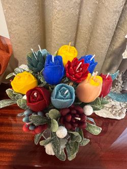Beautiful colorful candle 🕯️ arrangement