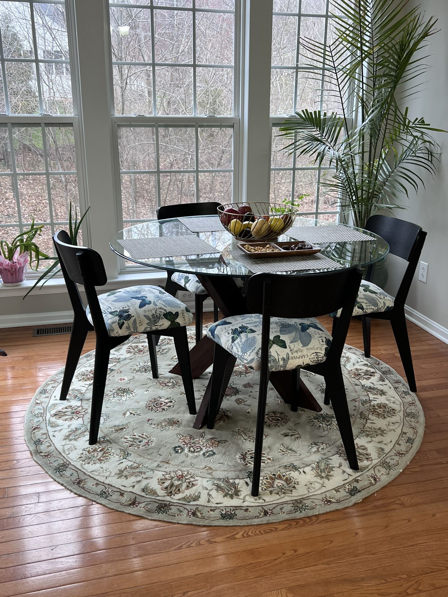Four Person Glass Dining Table