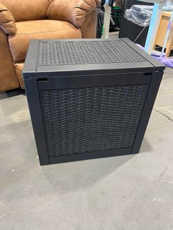 New -30 Gal. Waterproof Outdoor Resin Storage Deck Box, Lockable, Versatile Deck Storage Bench for Cushions, Garden Tools