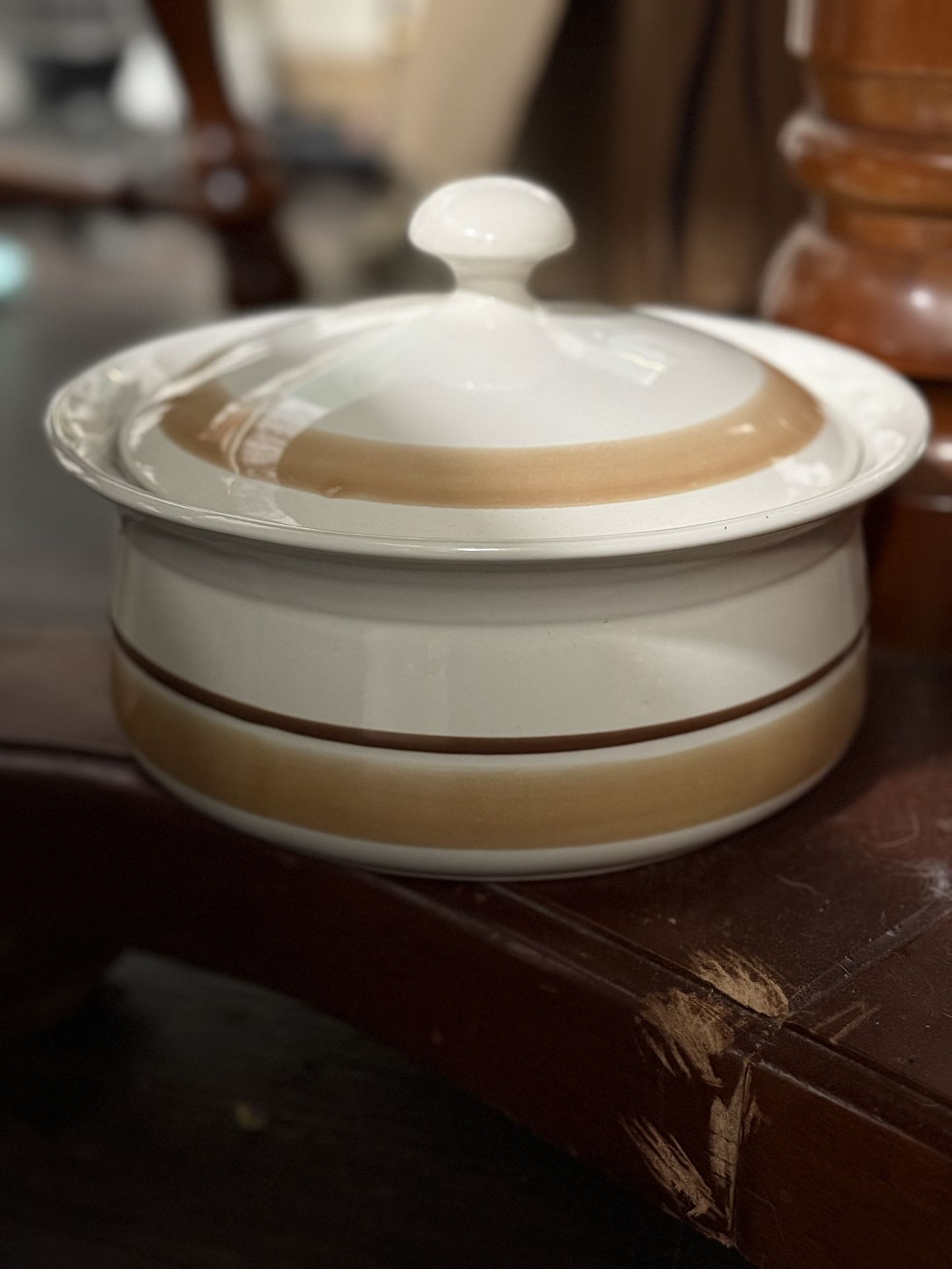 Vintage Hearthside Water Colors Round Covered Casserole (Japan)