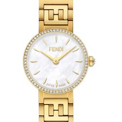 Fendi forever gold diamond bracelet women's watch