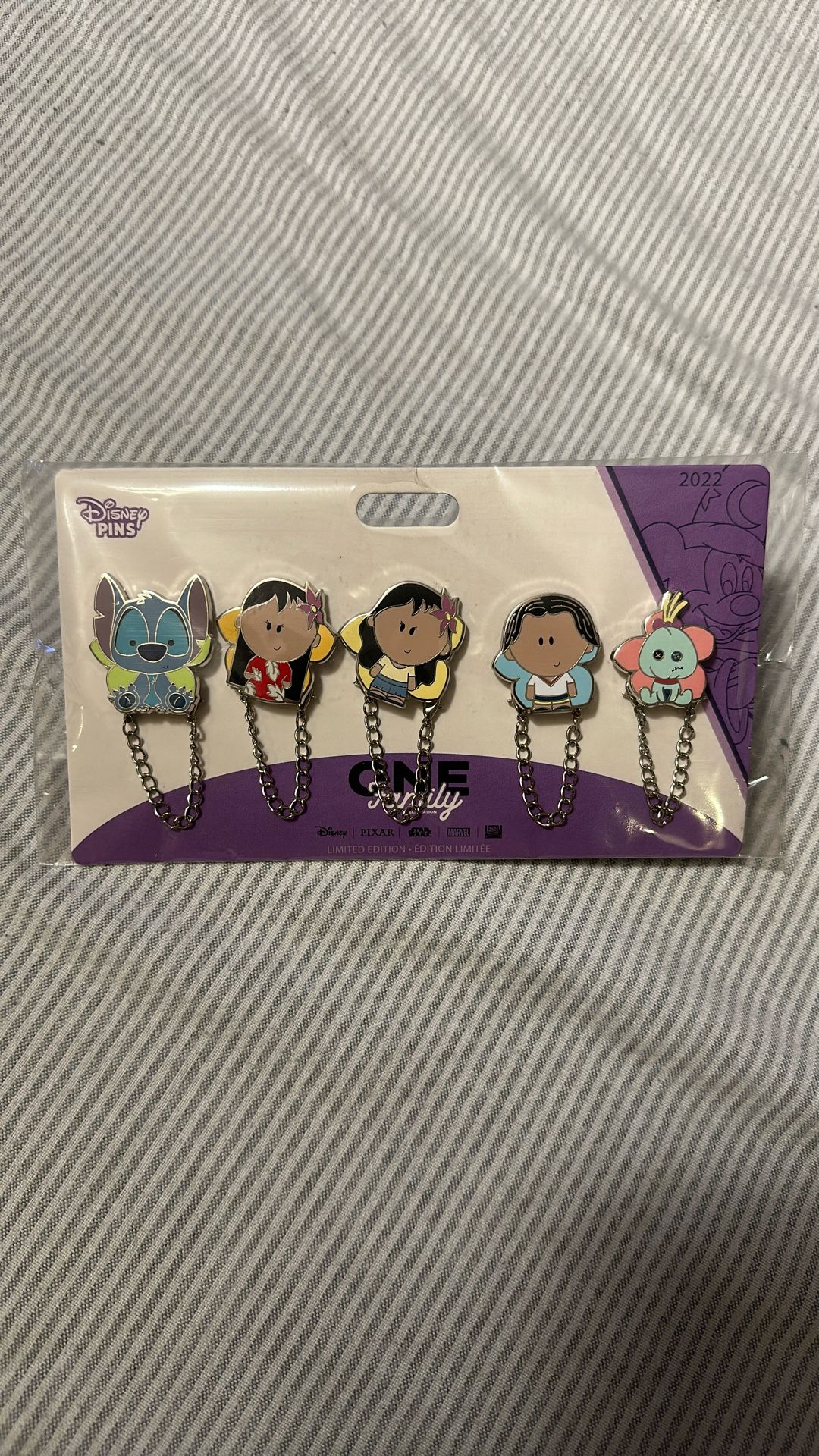 5 Pack Disney Lilo and Stitch Connected As One Collectible Pins