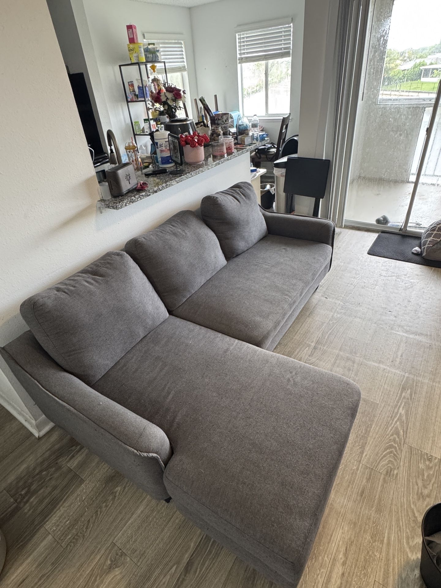 Gray Pull Out Couch