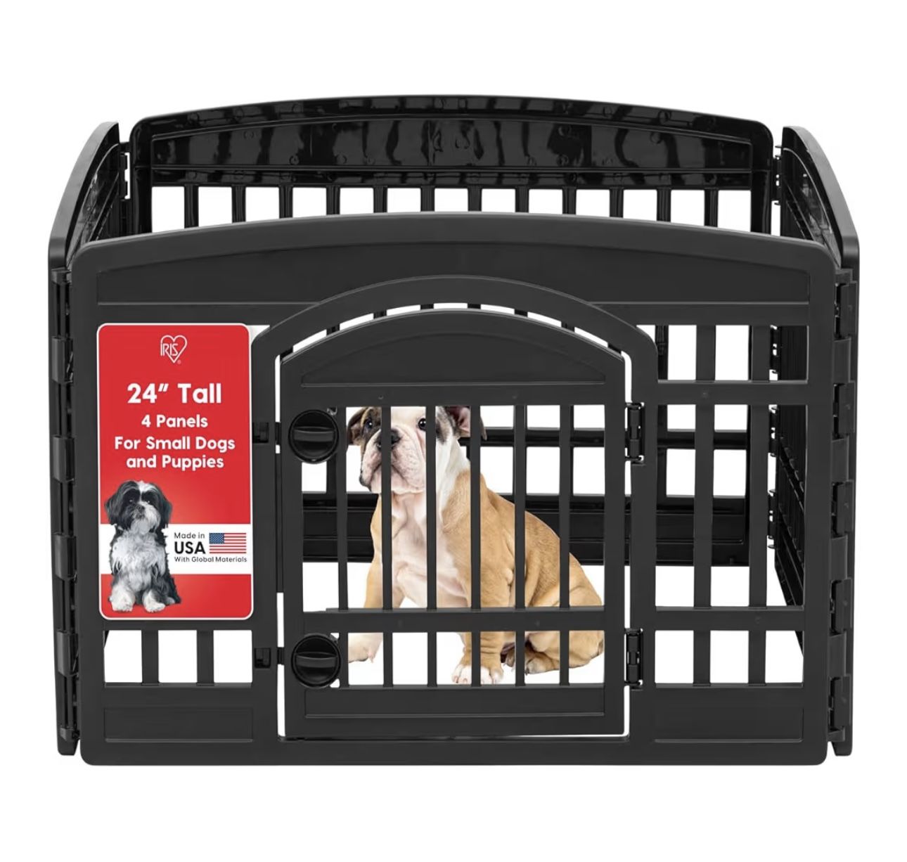 4 Panel Black Dog Pen/ New In Box