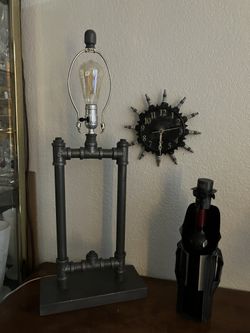 Table Desk Lamp Pipe Decor
