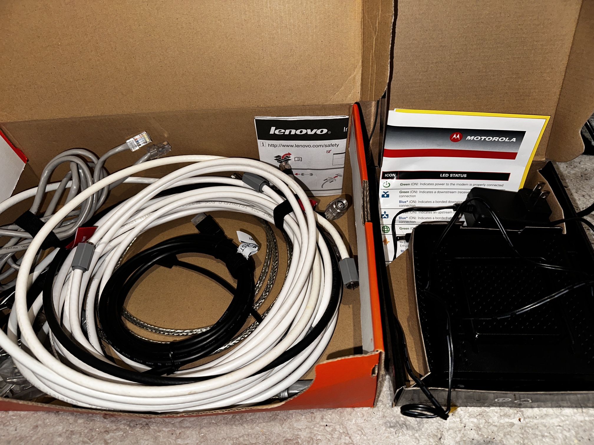 New Motorola Internet Modem with Cables