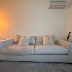 Stone & Beam Extra Deep Down Filled Couch, Cream