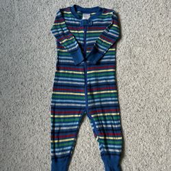 Hanna Andersson Organic Cotton Striped Zip Pajamas – 6–12 Months