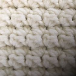 Crocheted Afghan 66” x 43”. Never used