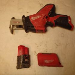Lot of Milwaukee 2420-20 Hackzall & 2407-20 3/8" Drill Driver w/ 2 batteries