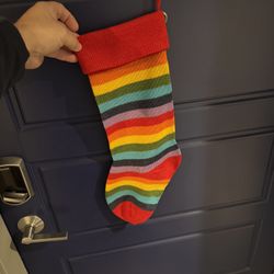 Large Rainbow Stocking Christmas 