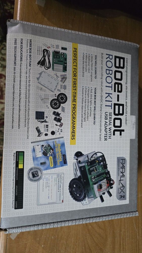 Robotics Robot Boe-Bot Parallax Serial kit Steam