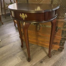 Entryway Or Side End Wall Table Mahogany Finish