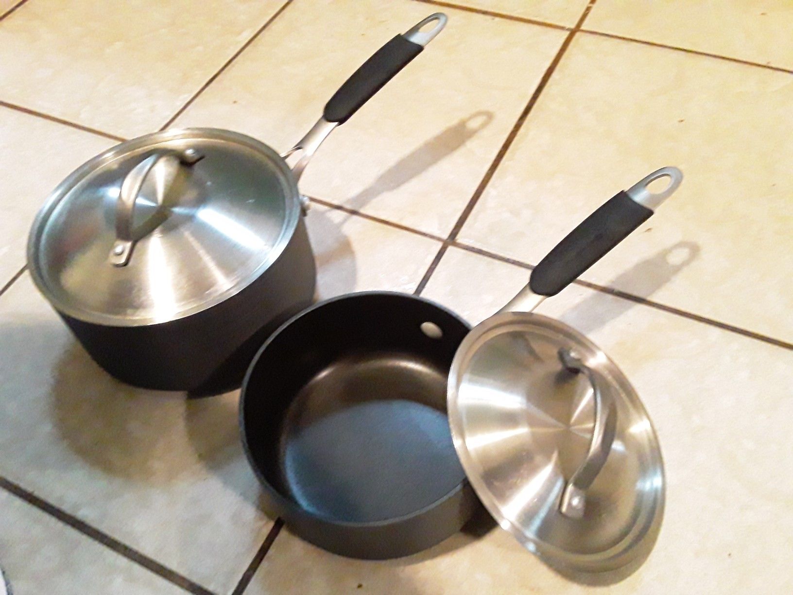 Calphalon 1QT & 2QT Cooking Pans w/ Lids