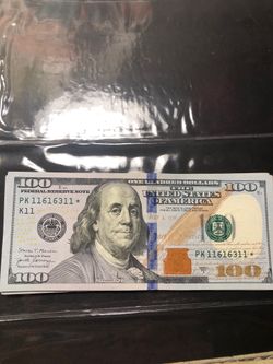 $100 dollars Star Note series 2017