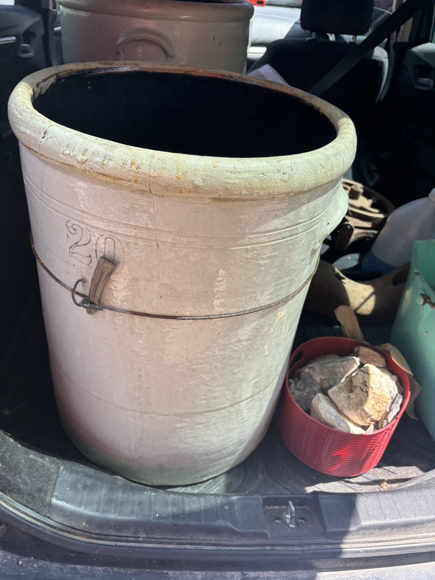 2 Antique Stoneware Crocks