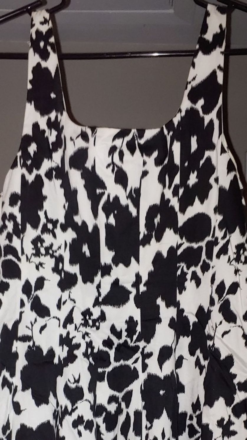 Black & White Sleeveless Dress