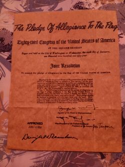 The Pledge Of the Allegiance To the Flag